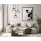 Pansol lampa wisząca 3xE27  PND-2940-3AS-BK-CF Italux