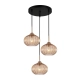 Pansol lampa wisząca 3xE27  PND-2940-3AS-BRO-AMB Italux