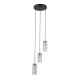 Zorta lampa wisząca 3xE14 PND-33588-3-HBR-BK