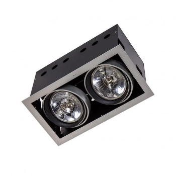 Arlo downlight srebrny podwójny Italux