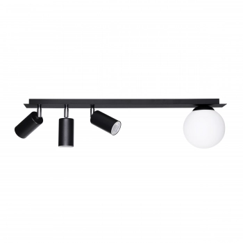 Albio lampa sufitowa 3xGU10. 1xE14 czarna, biała matowa K-4136 Kaja