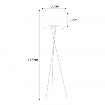 Auro lampa podłogowa 1xE27 czarna, złota K-4329