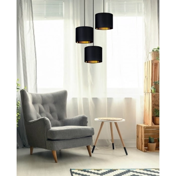 Auro lampa wisząca 3xE27 czarna, złota K-4326