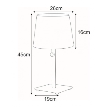 Esseo lampka stołowa nocna 1xE27 czarna K-4768