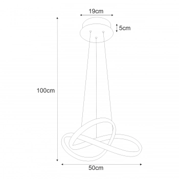 Finley lampa wisząca LED 46W 7416 lm 4000K biała K-8064