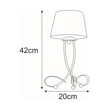 Irma lampka stołowa nocna 1xE27 biała, srebrna K-4073