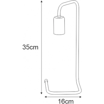 Kuga lampka stołowa nocna 1xE27 czarna, złota K-4944