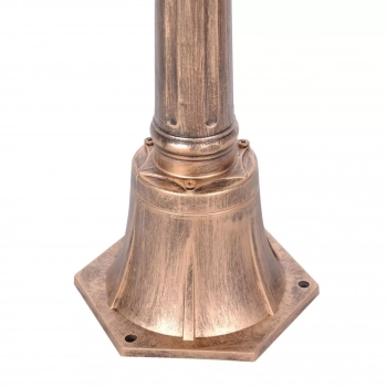Lozana lampa ogrodowa stojąca 1xE27 czarna, złota K-6006A