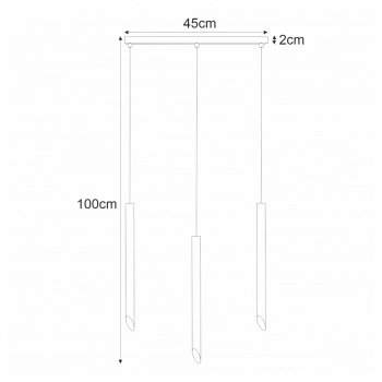 Margus lampa wisząca 3xG9 czarna K-4067