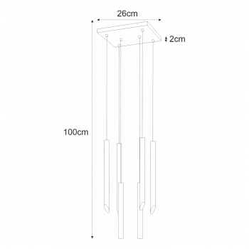 Margus lampa wisząca 6xG9 czarna K-4068