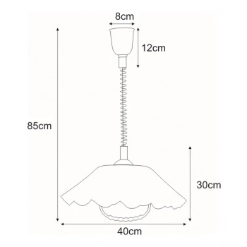 Mariona lampa wisząca 1xE27 beżowa, bordowa K-3277