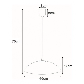 Mataro lampa wisząca 1xE27 chrom, biała K-3720