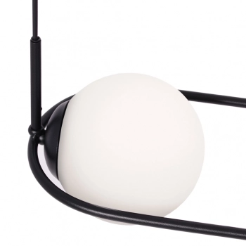 Parva lampa wisząca 2xE14 biała, czarna K-5102
