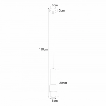 Pern lampa wisząca 1xGU10 czarna, złota K-4716