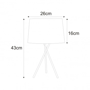 Remi Black lampka stołowa nocna 1xE27 czarna K-4352