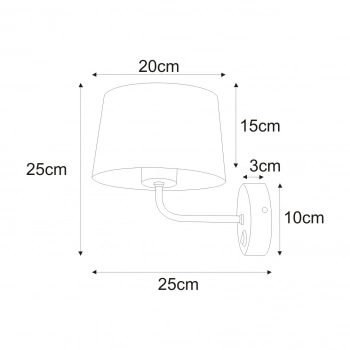 Remi Gray kinkiet 1xE27 szary K-4371