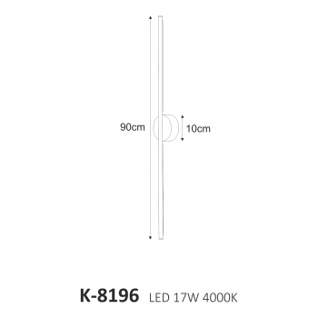 Siga kinkiet 17W LED 1105 lm 4000K czarny K-8196