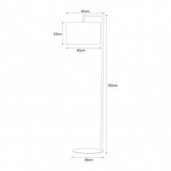 Simone Black lampa podłogowa 1xE27 czarna K-4323