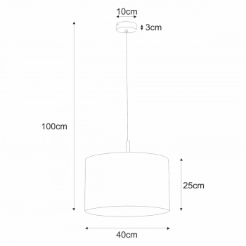 Simone Black lampa wisząca 1xE27 czarna K-4320