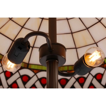 Tifany lampa podłogowa 2xE27 wielokolorowa K-F182208