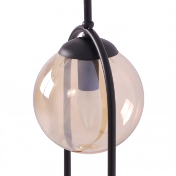 Venta lampa wisząca 2xE14 bursztynowa, czarna K-5121