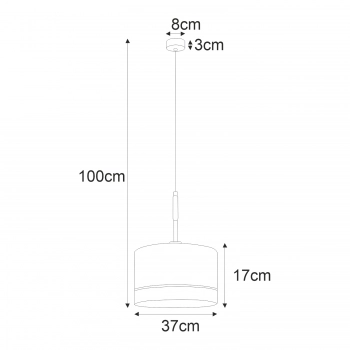 Vimbo lampa wisząca 1xE27 czarna, beżowa K-4364