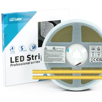 PRO 3Y FREE CUT taśma LED COB 12V 8mm 6W/m 360lm/m CRI90 IP20 WW ciepła biała (1m)