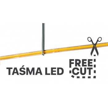 PRO 3Y FREE CUT taśma LED COB 12V 8mm 6W/m 360lm/m CRI90 IP20 WW ciepła biała (1m)