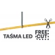 PRO 3Y FREE CUT taśma LED COB 12V 8mm 6W/m 360lm/m CRI90 IP20 WW ciepła biała (1m)