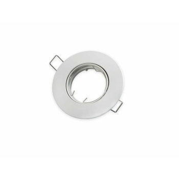 Oprawa halogenowa sufitowa okrągła ruchoma, odlew stopu aluminium biały matowy 35 W MR16 G5,3 lub PAR16 GU10