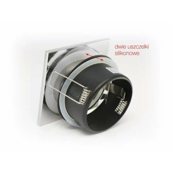 Oprawa halogenowa IP65 MR16 kwadratowa stała chrom