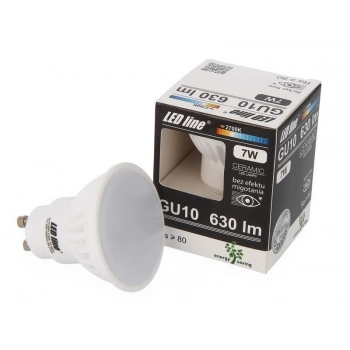 Żarówka LED line 7W 630lm GU10 PAR16 120° światło ciepłe białe 2700K LEDin