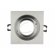 Oprawa halogenowa sufitowa kwadratowa ruchoma, odlew stopu aluminium srebrna 35 W MR16 G5,3 lub PAR16 GU10