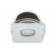 Oprawa halogenowa sufitowa wodoodporna kwadratowa chrom 35 W MR16 G5,3 lub PAR16 GU10