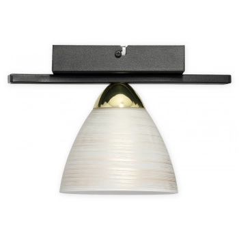 Bafer lampa sufitowa E27 O3271 P1 CZA + ZL czarny, złoty, biały Lemir