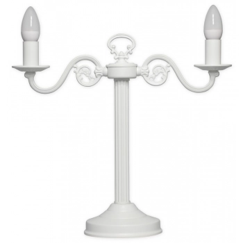 Świecznik lampka stołowa 2xE14 388 L2 BIA biała Lemir