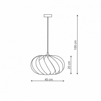 Jet lampa wisząca złota 1xE27