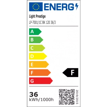 Ibros 120cm lampa sufitowa czarna XL LED 36W CCT IP44