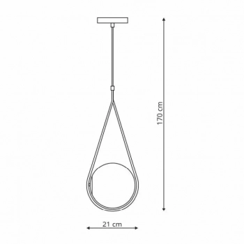 Lacrima lampa wisząca czarna 1xG9