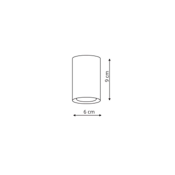 Manacor lampa sufitowa biała z czarnym ringiem 9cm 1xGU10