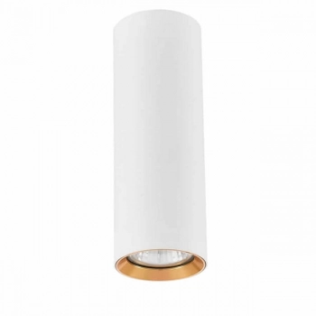 Manacor lampa sufitowa biała ze złotym ringiem 13 cm LP-232/1D - 130 WH/GD Light Prestige