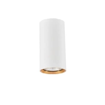 Manacor lampa sufitowa biała ze złotym ringiem 9 cm LP-232/1D - 90 WH/GD Light Prestige