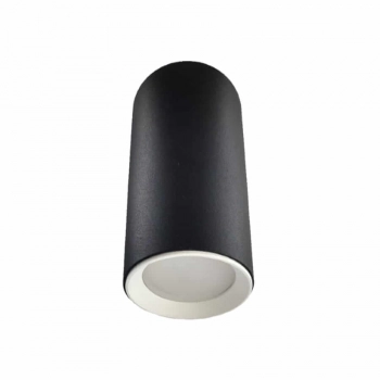 Manacor lampa sufitowa czarna z białym ringiem 13 cm  LP-232/1D - 130 BK/WH Light Prestige