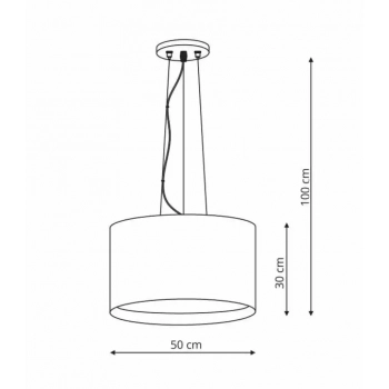 Milk lampa wisząca czarna 4xE27