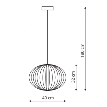 Treviso lampa wisząca mała czarna LED