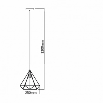 Nola 1 lampa wisząca 1xE27 czarna