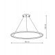Ring lampa wisząca duża LED 48W 2880lm CCT czarna