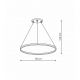 Ring lampa wisząca średnia LED 35W 2400lm CCT czarna