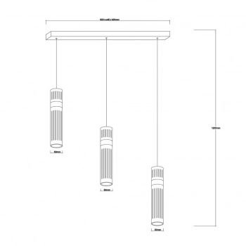 Ambiente 3 lampa wisząca LED 3x6W 1801lm CCT srebrna LP-1510/3L CH