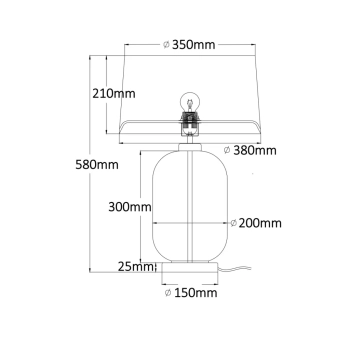 Amur lampa stołowa 1xE27 dymny LP-919/1T smoked